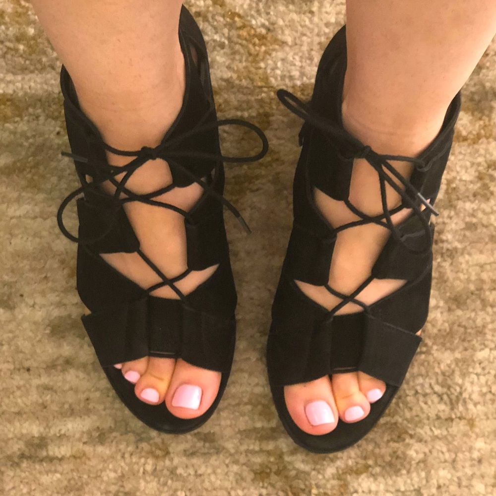 Leather Wedge Sandals